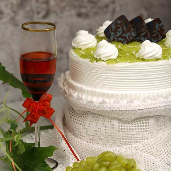 Indian green grape cake